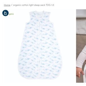 aden + anais Blue Whale Sleep Sack 0-6m